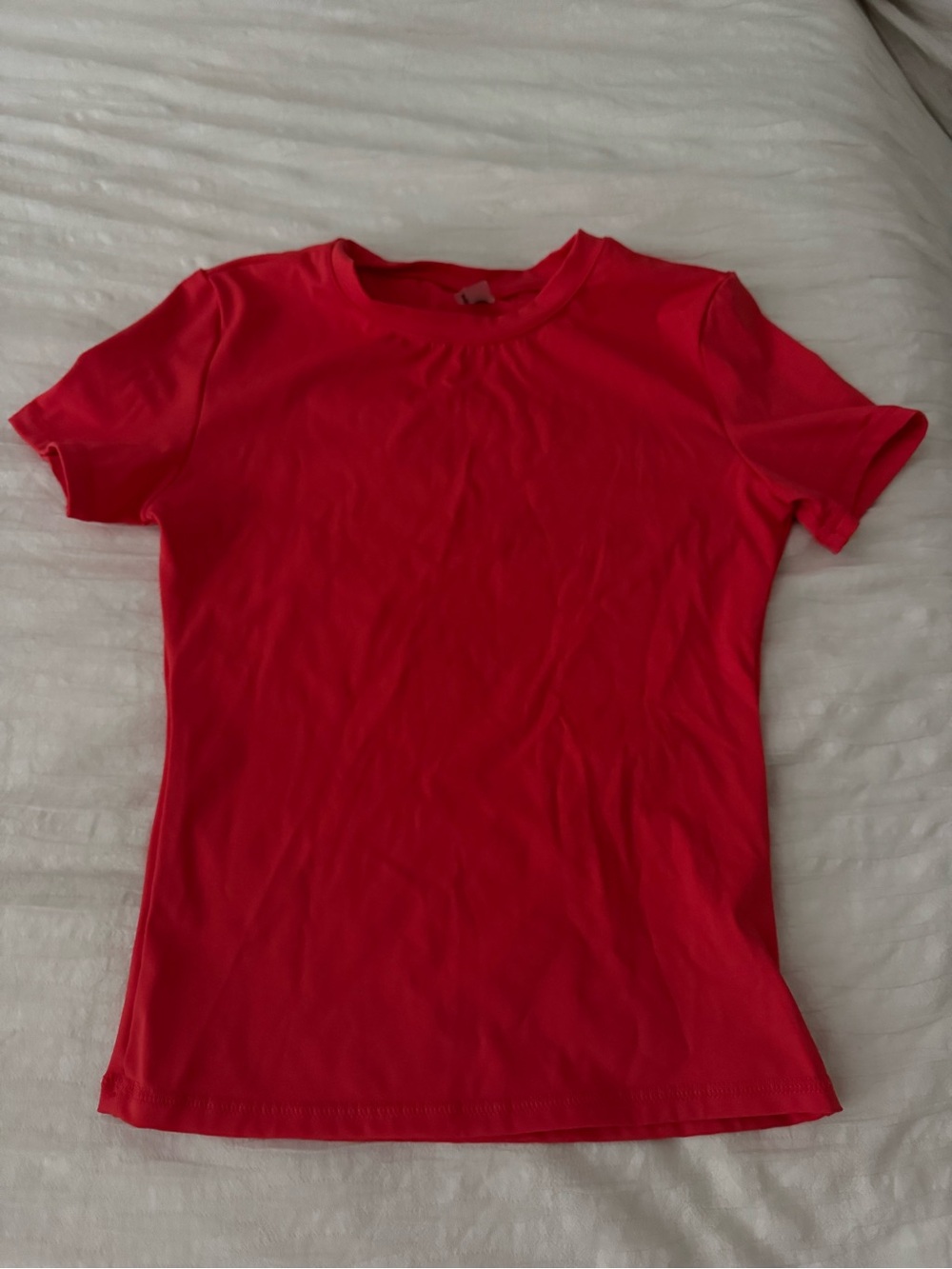 Women’s Red Short-Sleeve Activewear Top